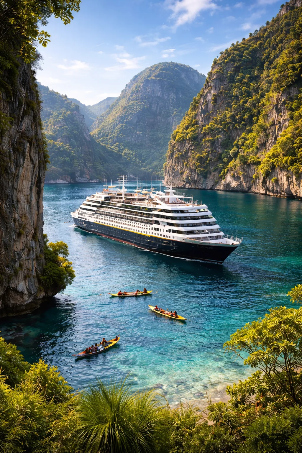 Cruise ship at sea